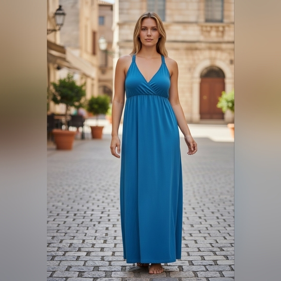 No Boundaries Dresses & Skirts - 2/$10 Bright blue Cotton Maxi Dress
